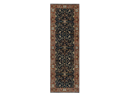 Heriz Traditional hand-knotted wool runner in Blue, 2'6" x 8'1", SKU O091113