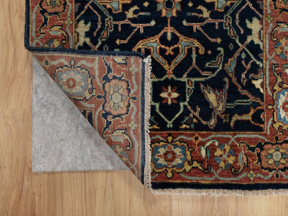 Heriz Traditional hand-knotted wool runner in Blue, 2'6" x 8'1", SKU O091113