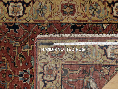 Red 2'7" x 6'1" Traditional Hand knotted Wool Rug - Sku: O091118