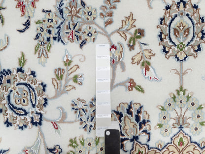 Ivory 8'10" x 12'4" Fine Oriental Hand knotted Wool/Silk Rug - Sku: O091124