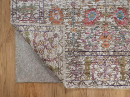Ivory 4'0" x 6'1" Transitional Hand knotted Wool/Silk Rug - Sku: O091138