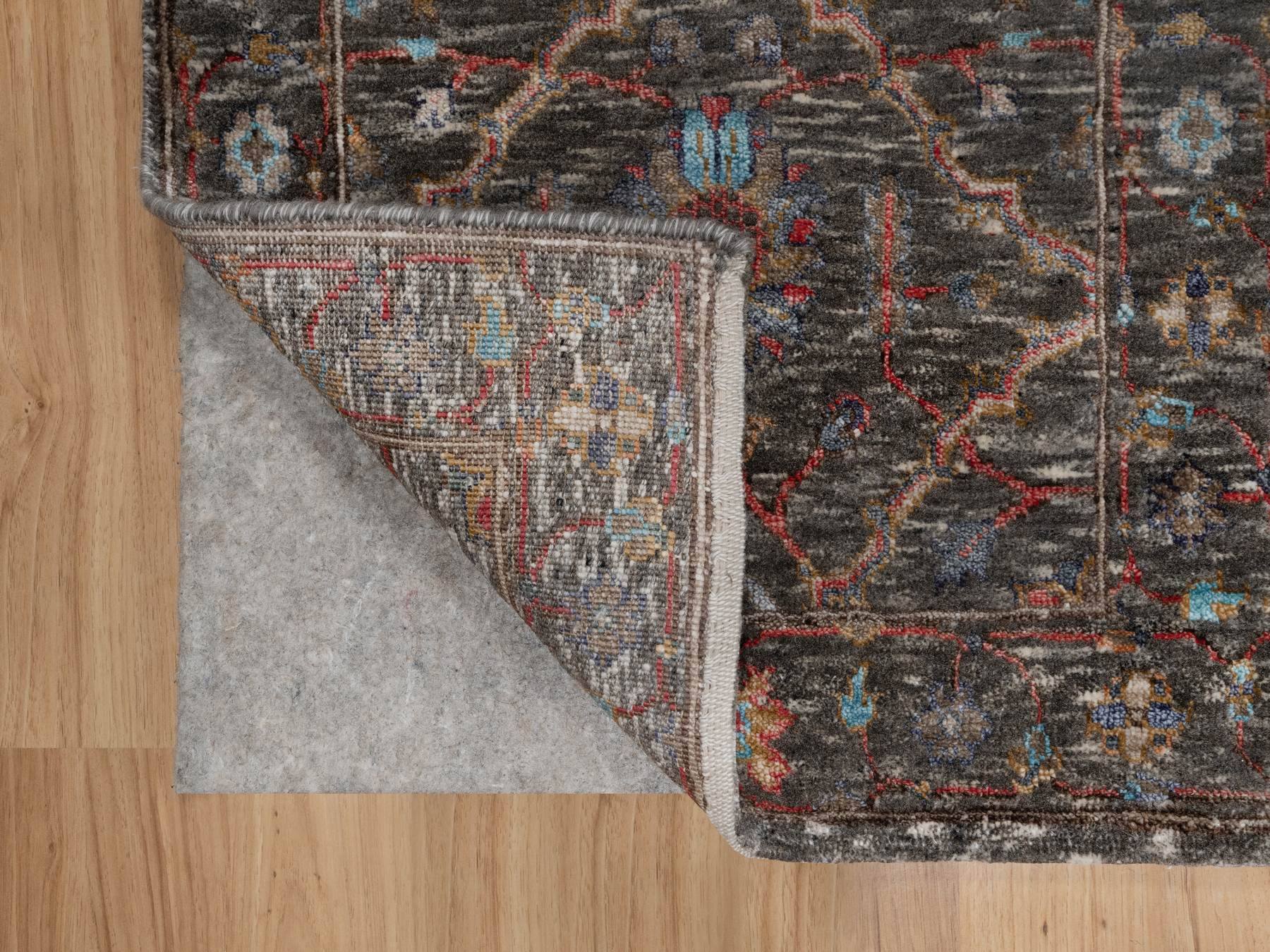 Transitional hand-knotted wool/silk rug in Brown, 2'0" x 3'0", SKU O091152