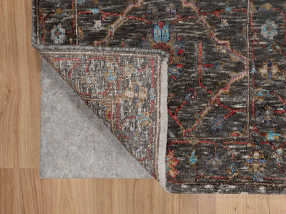 Transitional hand-knotted wool/silk rug in Brown, 2'0" x 3'0", SKU O091152