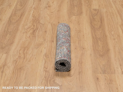 Transitional hand-knotted wool/silk rug in Brown, 2'0" x 3'0", SKU O091152