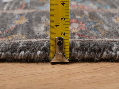Transitional hand-knotted wool/silk rug in Brown, 2'0" x 3'0", SKU O091152