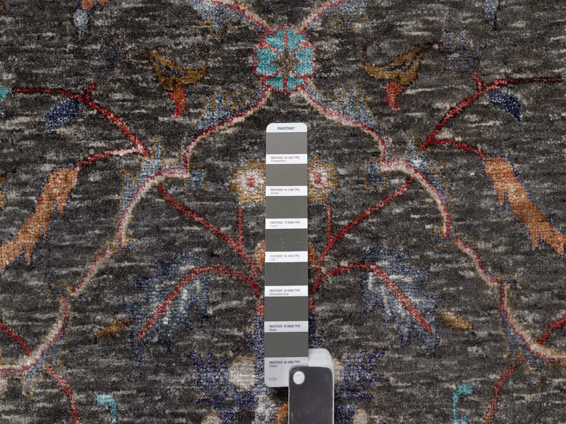 Transitional hand-knotted wool/silk rug in Brown, 7'9" x 10'2", SKU O091166