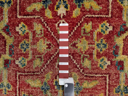 Red 9'11" x 14'2" Oushak / Peshawar Hand knotted Wool Rug - Sku: O091174