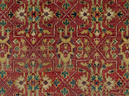 Red 9'11" x 14'2" Oushak / Peshawar Hand knotted Wool Rug - Sku: O091174