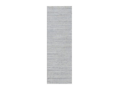 Ivory 2'6" x 8'0" Modern and Contemporary Handloom Wool Rug - Sku: O091178