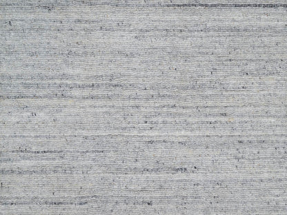 Ivory 2'6" x 8'0" Modern and Contemporary Handloom Wool Rug - Sku: O091178