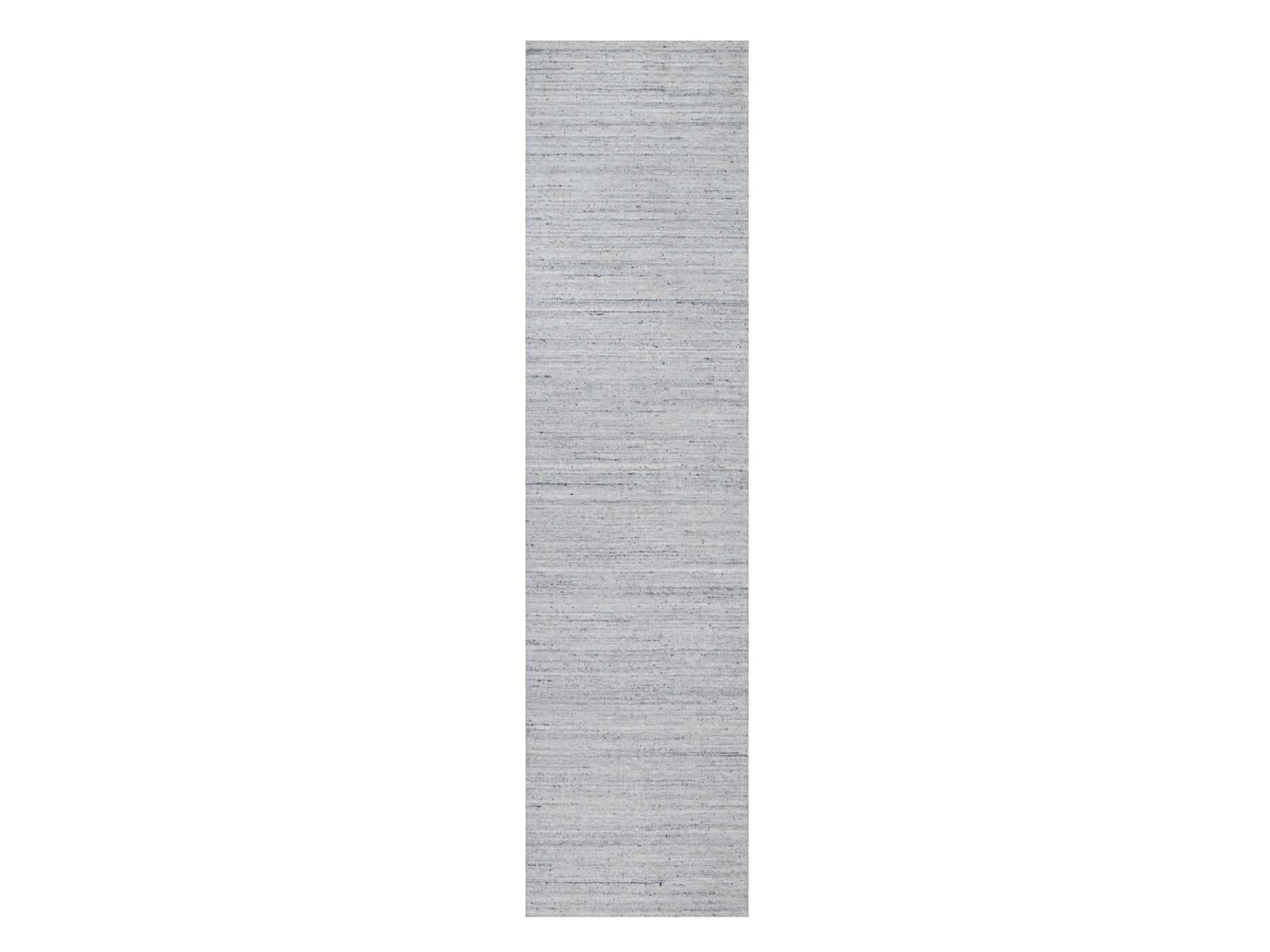 Ivory 2'6" x 10'0" Modern / Contemporary Handloom Wool Rug - Sku: O091180