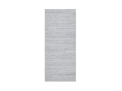 Ivory 2'6" x 6'0" Modern and Contemporary Handloom Wool Rug - Sku: O091186
