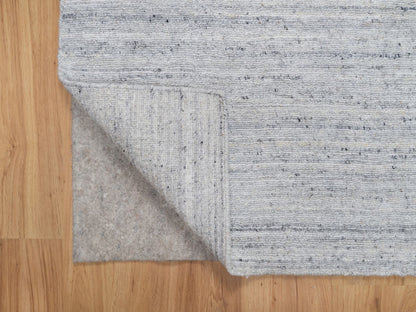 Ivory 2'6" x 6'0" Modern and Contemporary Handloom Wool Rug - Sku: O091186