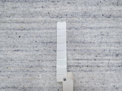 Ivory 2'6" x 6'0" Modern and Contemporary Handloom Wool Rug - Sku: O091186