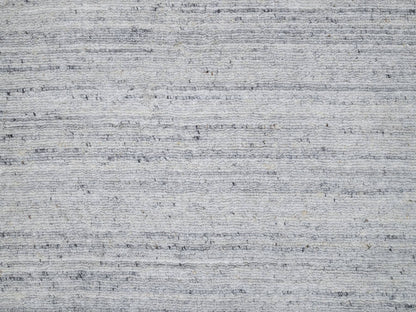 Ivory 2'6" x 6'0" Modern and Contemporary Handloom Wool Rug - Sku: O091186