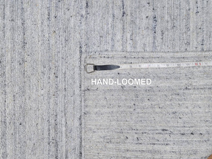 Ivory 2'6" x 6'0" Modern and Contemporary Handloom Wool Rug - Sku: O091186
