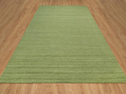 Modern / Contemporary hand-knotted wool rug in Green, 9'1" x 12'0", SKU O091189