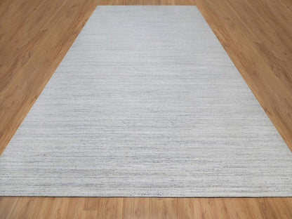 Ivory 12'0" x 17'11" Modern and Contemporary Handloom Wool Rug - Sku: O091193