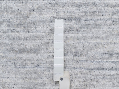 Ivory 12'0" x 17'11" Modern and Contemporary Handloom Wool Rug - Sku: O091193