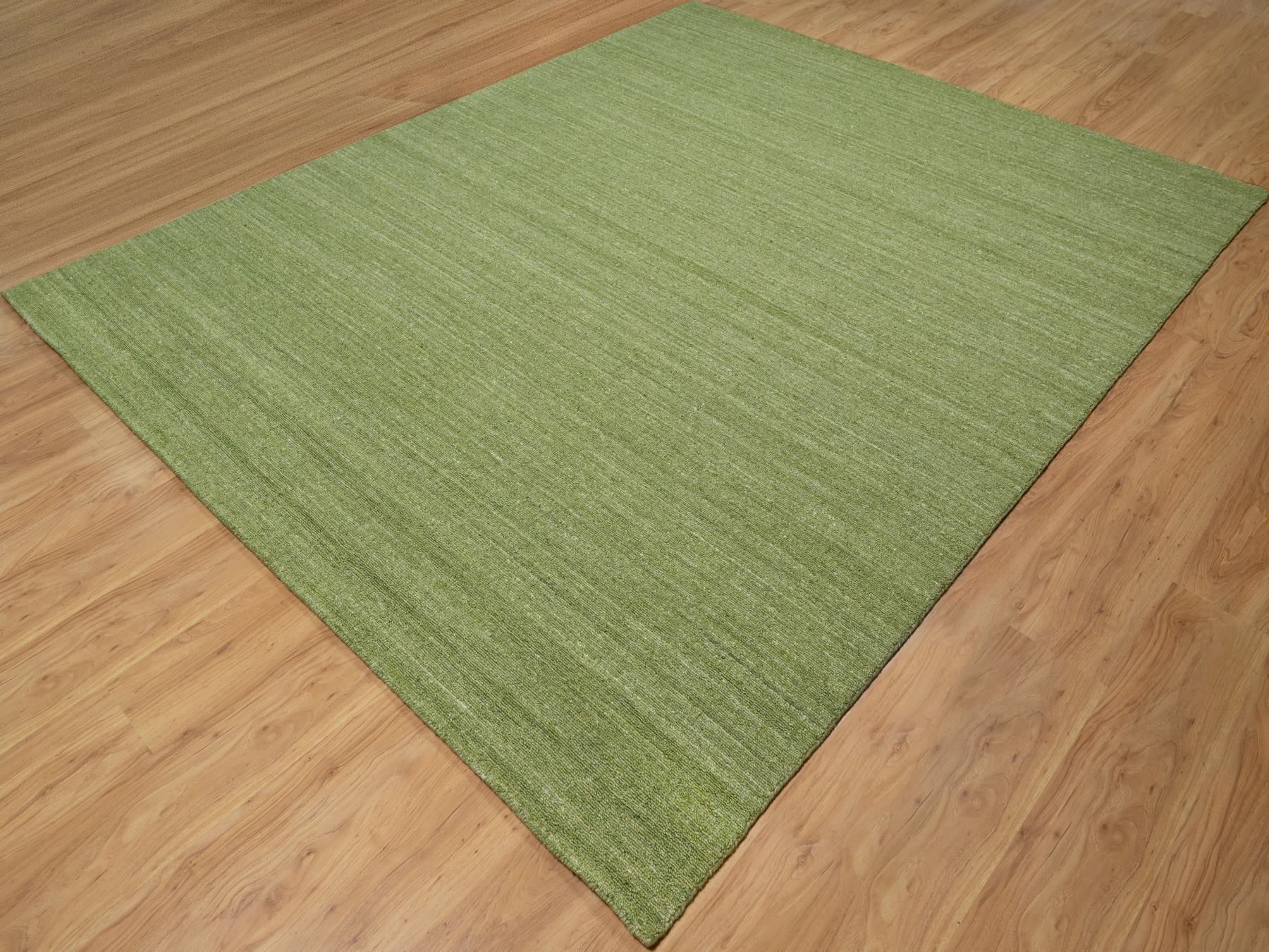 Modern / Contemporary hand-knotted wool rug in Green, 8'1" x 10'0", SKU O091194