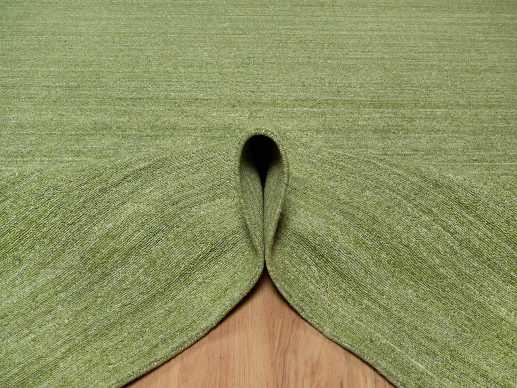 Modern / Contemporary hand-knotted wool rug in Green, 8'1" x 10'0", SKU O091194