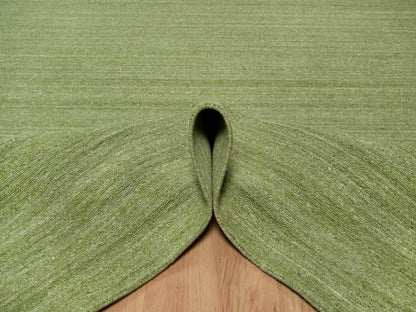 Modern / Contemporary hand-knotted wool rug in Green, 8'1" x 10'0", SKU O091194