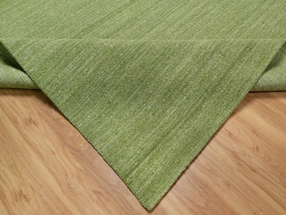 Modern / Contemporary hand-knotted wool rug in Green, 8'1" x 10'0", SKU O091194