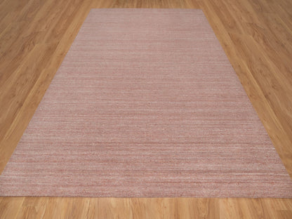 Pink 9'0" x 12'0" Modern and Contemporary Handloom Wool Rug - Sku: O091196