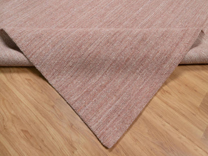 Pink 9'0" x 12'0" Modern and Contemporary Handloom Wool Rug - Sku: O091196