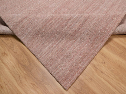 Pink 8'2" x 10'1" Modern / Contemporary Handloom Wool Rug - Sku: O091197