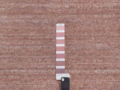 Pink 8'2" x 10'1" Modern / Contemporary Handloom Wool Rug - Sku: O091197