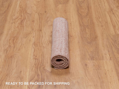 Pink 2'0" x 3'0" Modern / Contemporary Handloom Wool Rug - Sku: O091205