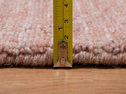 Pink 2'0" x 3'0" Modern / Contemporary Handloom Wool Rug - Sku: O091206