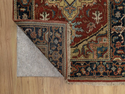 Red 2'6" x 8'0" Traditional Hand knotted Wool Rug - Sku: O091240