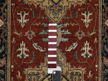 Red 2'6" x 8'0" Traditional Hand knotted Wool Rug - Sku: O091240