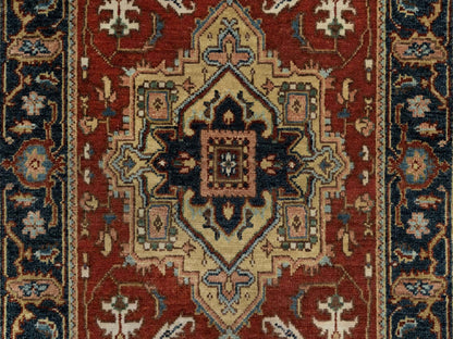 Red 2'6" x 8'0" Traditional Hand knotted Wool Rug - Sku: O091240