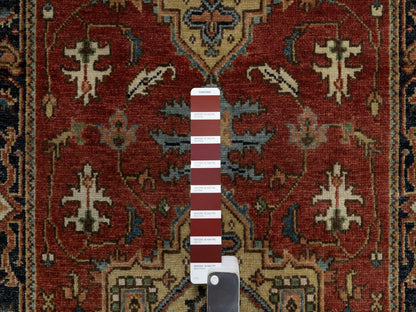 Red 2'8" x 9'11" Traditional Hand knotted Wool Rug - Sku: O091243