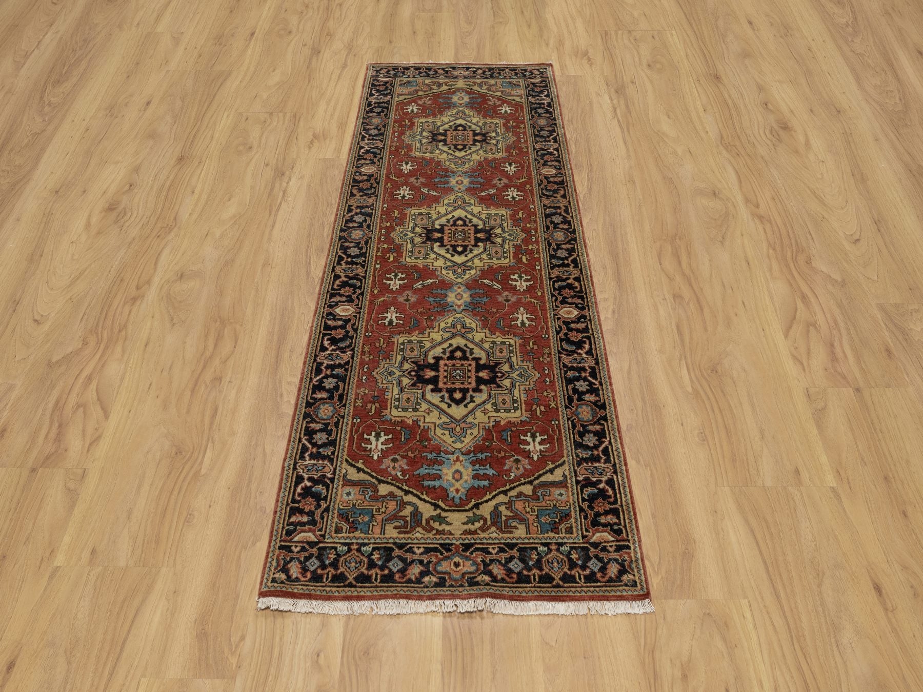 Heriz Traditional hand-knotted wool runner in Red, 2'8" x 7'11", SKU O091244