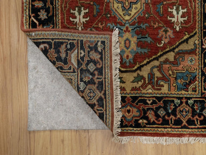 Red 2'8" x 7'11" Traditional Hand knotted Wool Rug - Sku: O091244