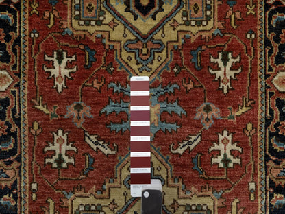 Red 2'8" x 7'11" Traditional Hand knotted Wool Rug - Sku: O091244