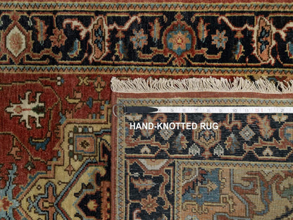 Red 2'8" x 7'11" Traditional Hand knotted Wool Rug - Sku: O091244