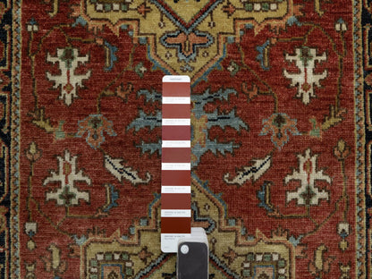Red 2'7" x 7'10" Traditional Hand knotted Wool Rug - Sku: O091246