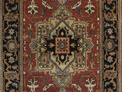Red 2'7" x 7'10" Traditional Hand knotted Wool Rug - Sku: O091251
