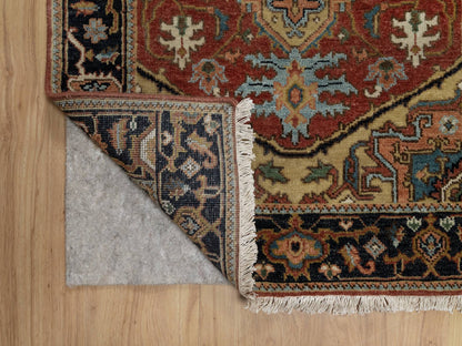 Red 2'7" x 7'11" Traditional Hand knotted Wool Rug - Sku: O091263