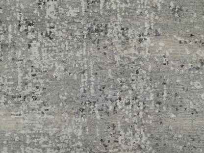 Grey 2'0" x 3'0" Modern / Contemporary Hand knotted Wool Rug - Sku: O091271