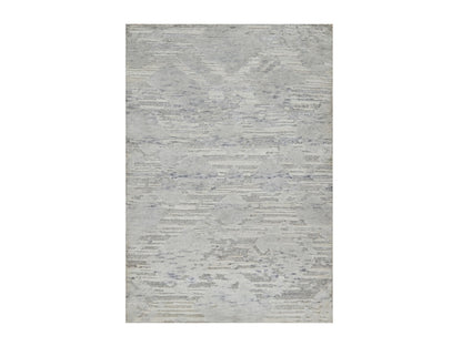 Grey 2'0" x 2'11" Modern / Contemporary Hand knotted Wool Rug - Sku: O091272