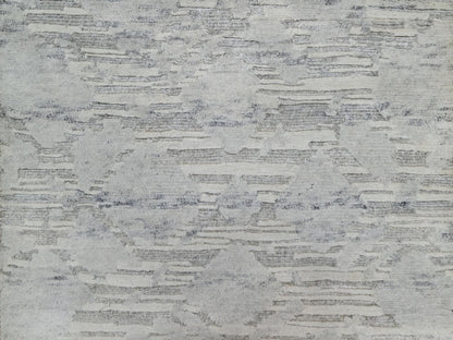 Grey 2'0" x 3'0" Modern / Contemporary Hand knotted Wool Rug - Sku: O091274