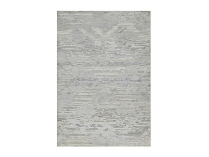 Grey 2'0" x 2'11" Modern / Contemporary Hand knotted Wool Rug - Sku: O091275