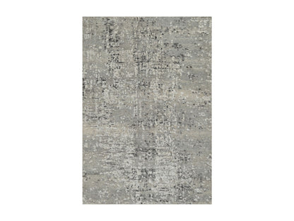 Grey 2'0" x 3'0" Modern / Contemporary Hand knotted Wool Rug - Sku: O091278