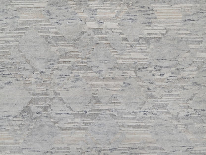 Grey 3'0" x 5'1" Modern / Contemporary Hand knotted Wool Rug - Sku: O091280